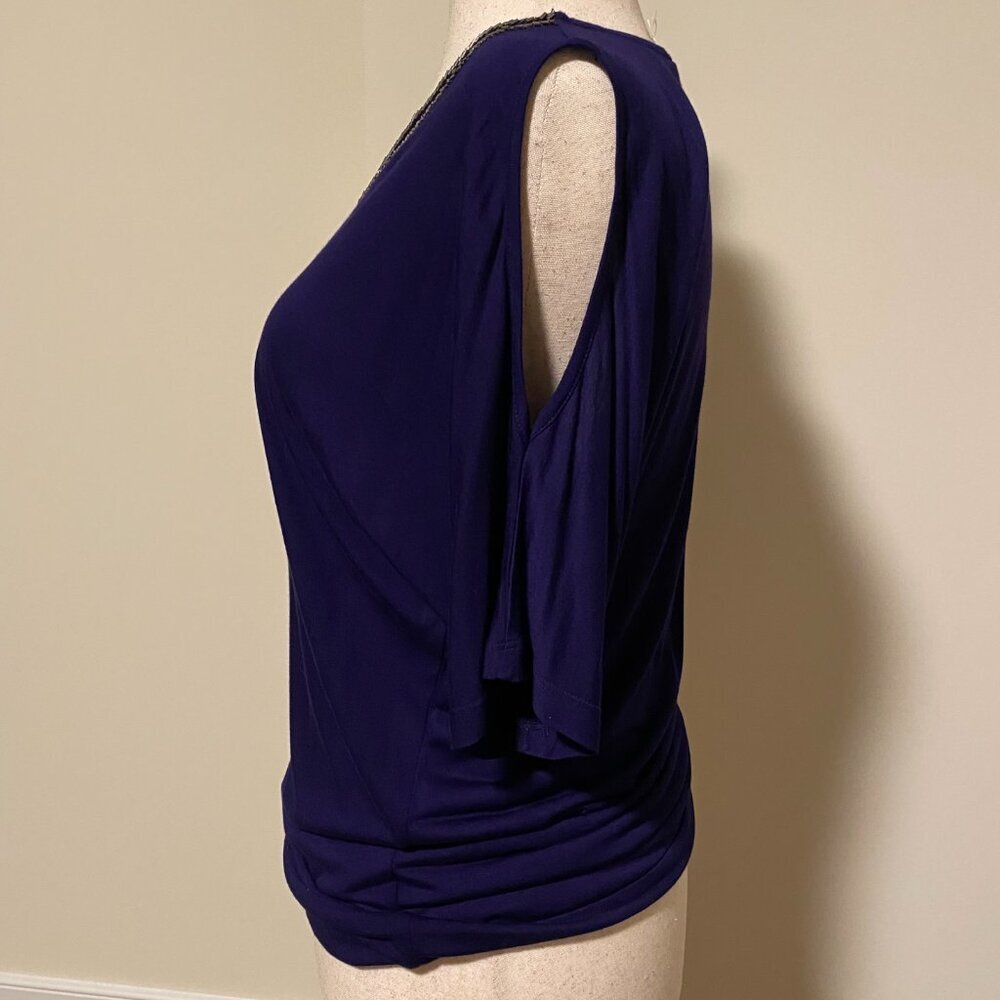 NWT Cable & Gauge Purple Embellished Blouse Size XL - Picture 3 of 8